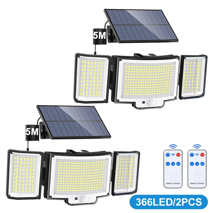 Solar Powered Motion Sensor Outdoor Security Light