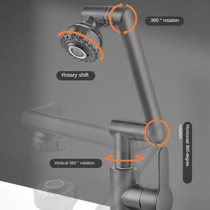 Universal Swivel Arm Faucet with Spray Water Protection-Orizon Depot