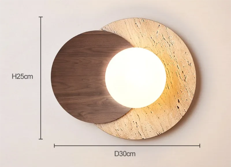 Natural Texture Wall Lamp | Modern Wabi-Sabi Style Lighting
