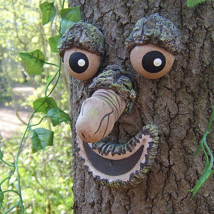 Nature-Inspired Tree Face Bird Feeder Station for Outdoor Decor-Orizon Depot
