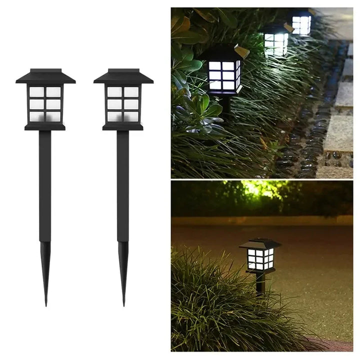 2 Pack Waterproof Solar Pathway Lights for Garden and Outdoor Use