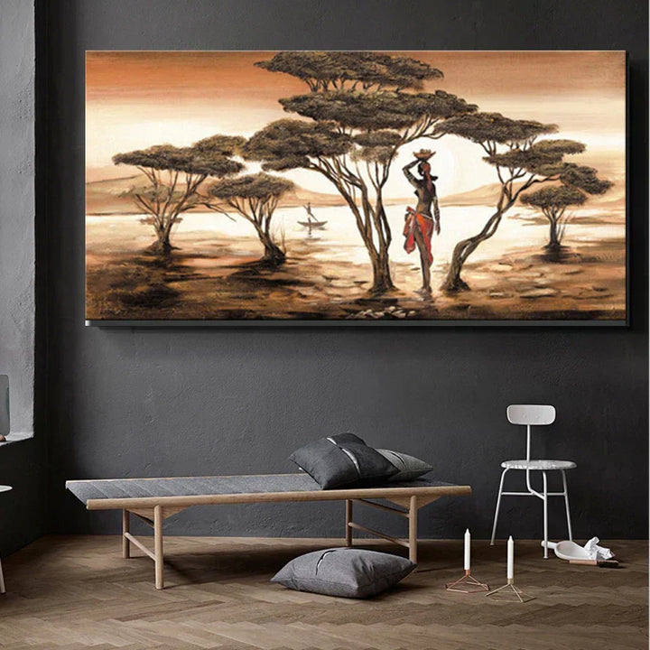 Abstract African Woman Canvas Art for Plus Sizes - Unique Decor-Orizon Depot