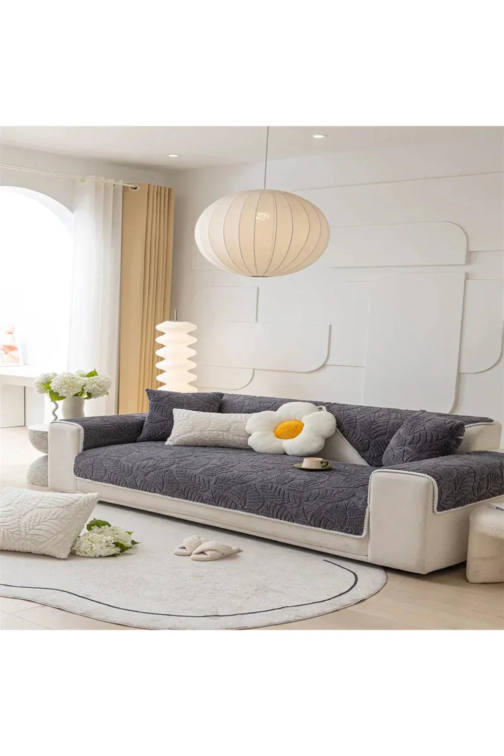 Nordic Aesthetic Sofa Cover for Stylish Home Decor-Orizon Depot