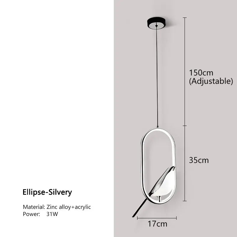 Nordic LED Bird Pendant Light - Stylish Home Lighting Fixture
