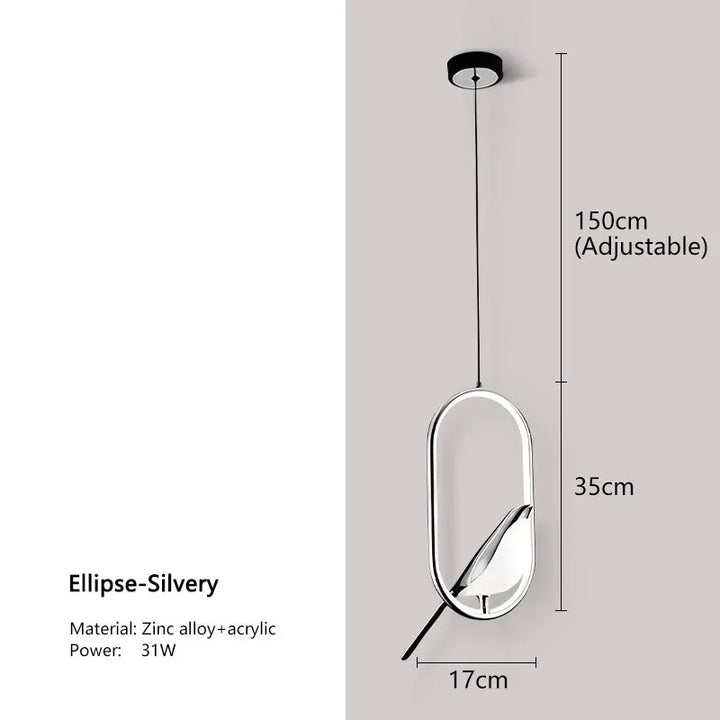 Nordic LED Bird Pendant Light - Stylish Home Lighting Fixture
