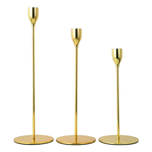 3-Piece Set Metal Candle Holder for Elegant Home Decor-Orizon Depot