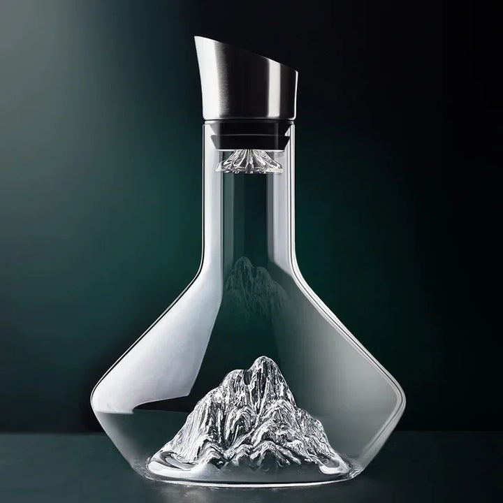 1500ml Lead-Free Crystal Iceberg Decanter for Red Wine Serving-Orizon Depot