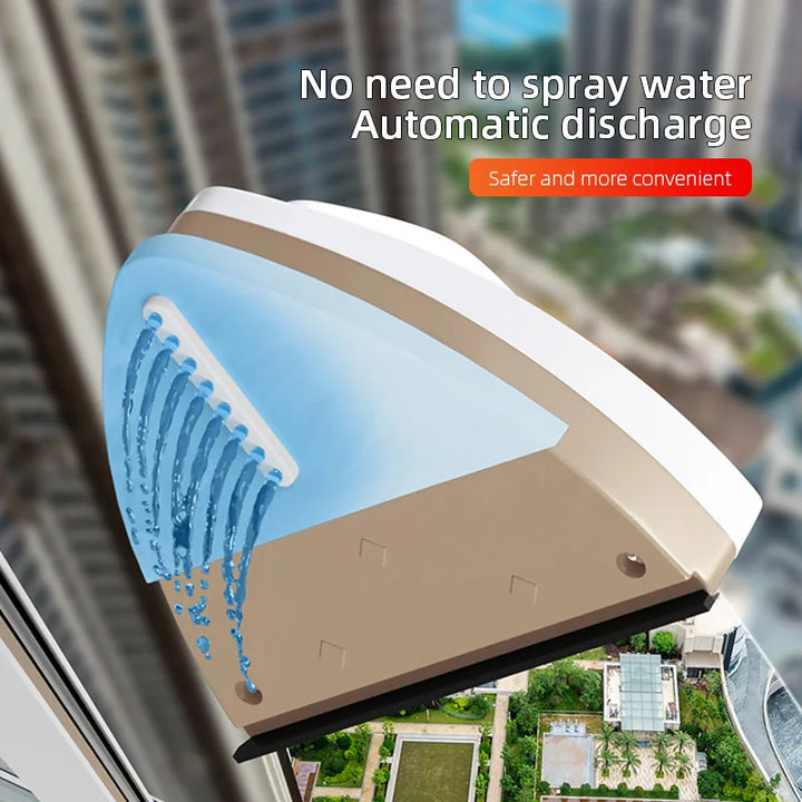 Magnetic Glass Window Cleaning Tool with Double-layer Wiper for Home