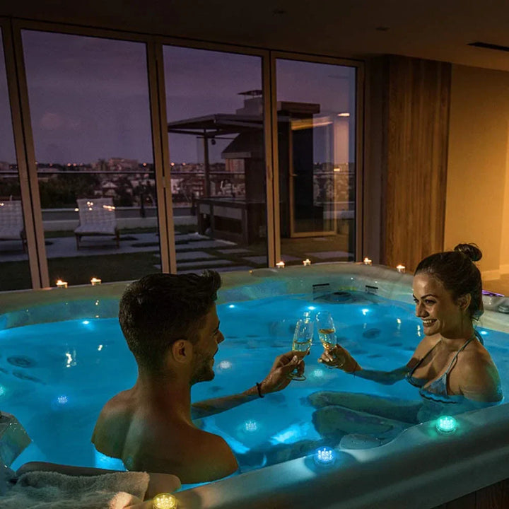 Underwater Pool Lighting with 10 LED Lights for Enhanced Ambiance-Orizon Depot