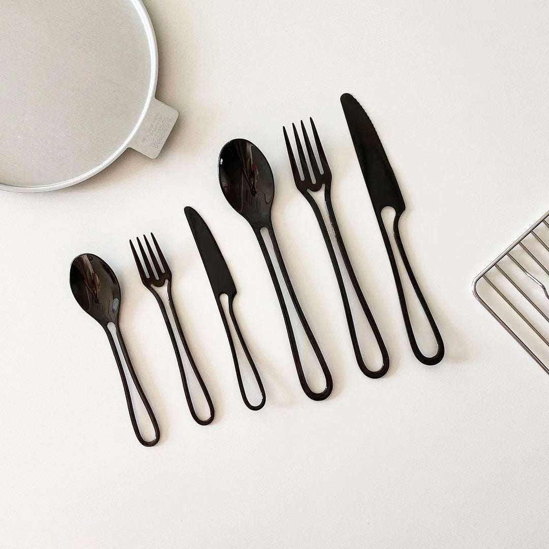 Stainless Steel Outline Cutlery Set for Elegant Dining-Orizon Depot