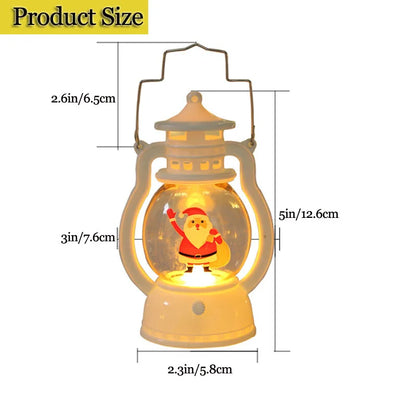 Christmas's Portable LED Santa Snowman Lanterns - Battery-Powered