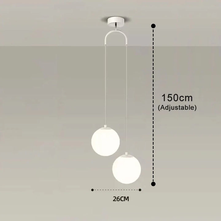 Nordic Modern Glass Globe Pendant Light Fixture
