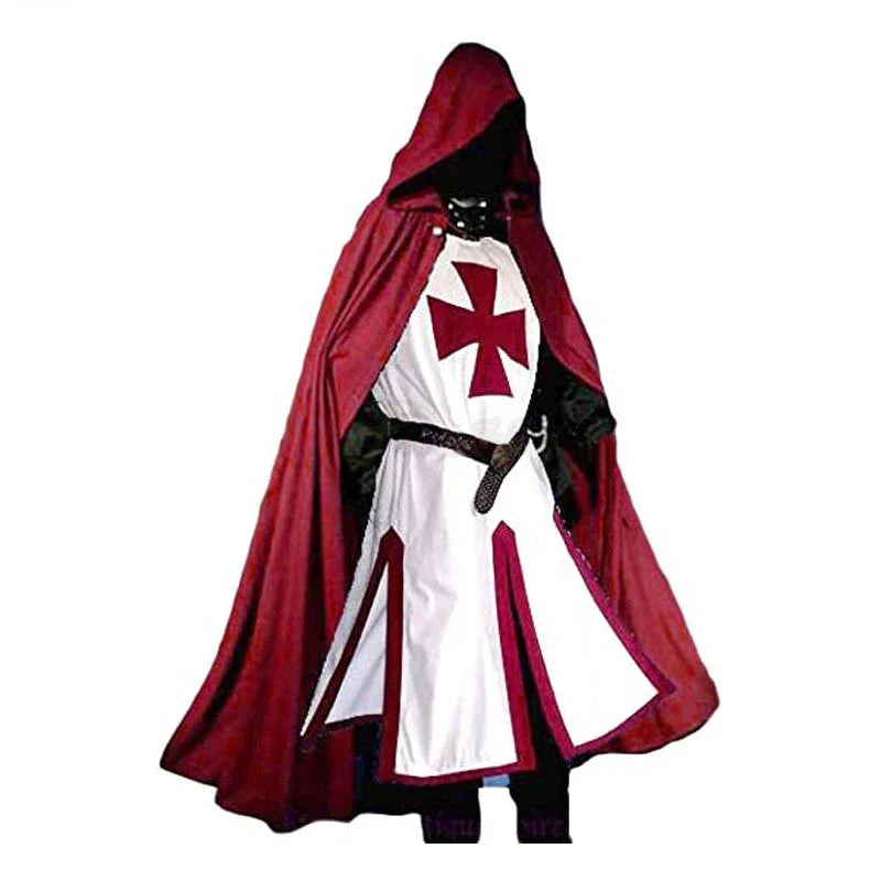 Knights Templar Crusader Costume - Tunic & Cape Set