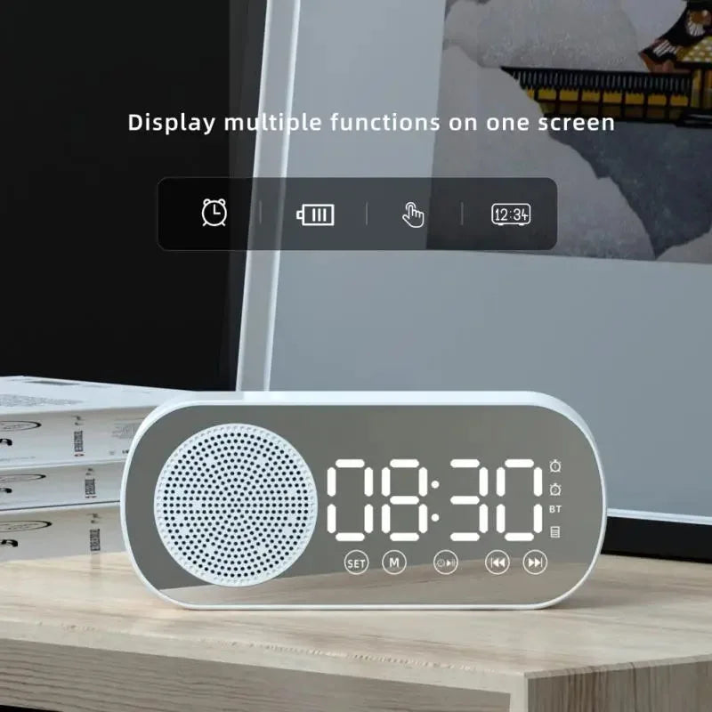 Digital Alarm Clock with Bluetooth Speaker and FM Radio-Orizon Depot