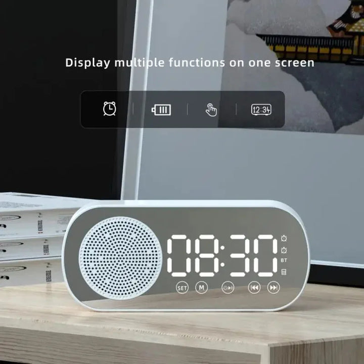 Digital Alarm Clock with Bluetooth Speaker and FM Radio-Orizon Depot