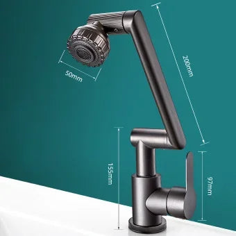 Universal Swivel Arm Faucet with Spray Water Protection-Orizon Depot