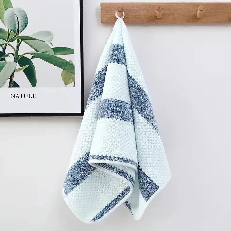 Soft Cotton Bath Towels and Washcloths - Absorbent Solid Color Set