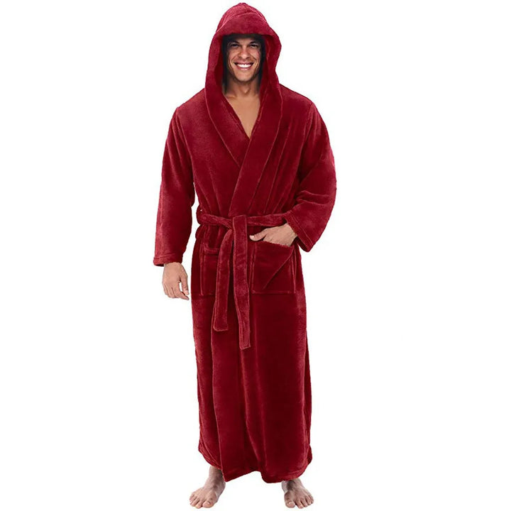 Cozy Hooded Bathrobe for Men - Comfortable and Stylish Wear-Orizon Depot
