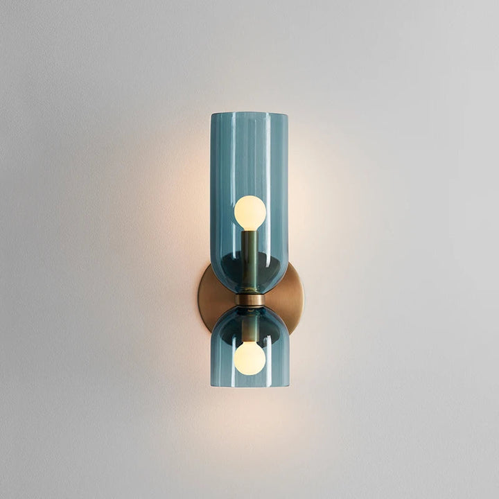 Smoked Tube Design Nordic Glass Wall Light Fixture