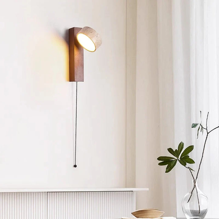 Wabi-Sabi Wall Lamp | French Style Headboard Light with Pull Switch