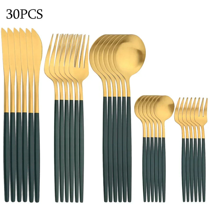 Refined 30-Piece Cutlery Set for Elegant Dining and Entertaining-Orizon Depot