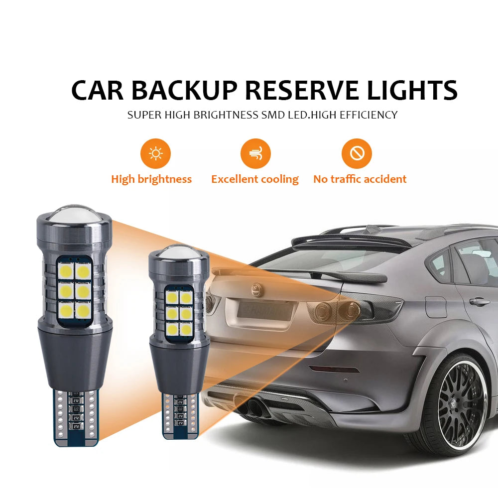2pcs High Power W16W T15 921 LED Bulbs for Tail Signal Lights