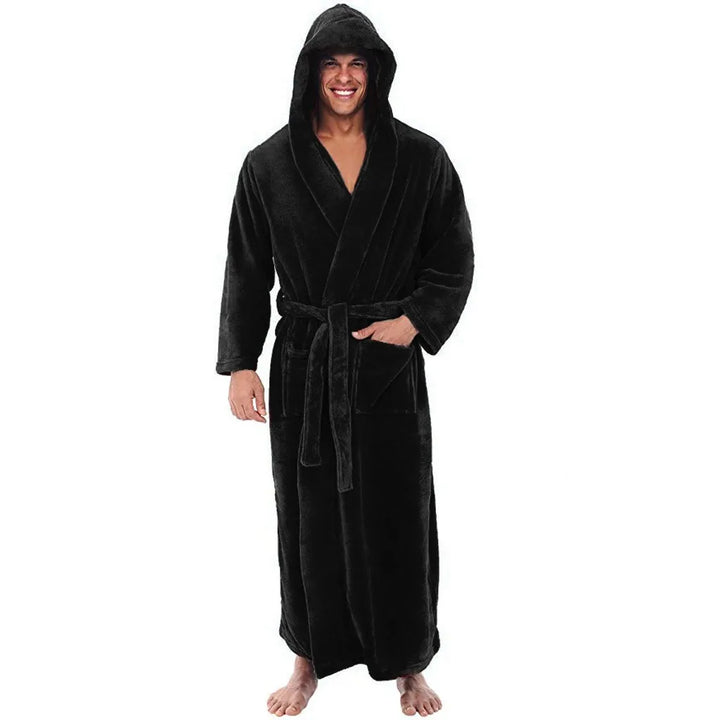 Cozy Hooded Bathrobe for Men - Comfortable and Stylish Wear-Orizon Depot
