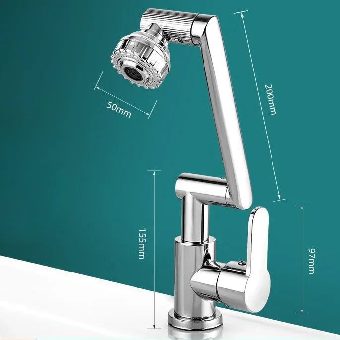 Universal Swivel Arm Faucet with Spray Water Protection-Orizon Depot