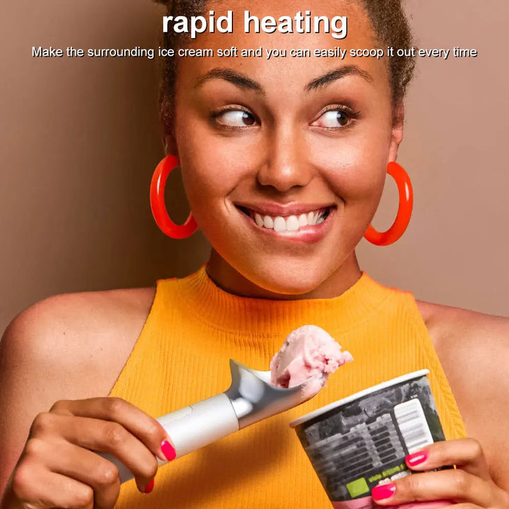 Heated Ice Cream Scooper with LED Display for Easy Serving-Orizon Depot