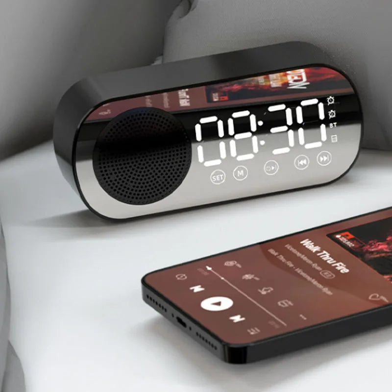 Digital Alarm Clock with Bluetooth Speaker and FM Radio-Orizon Depot
