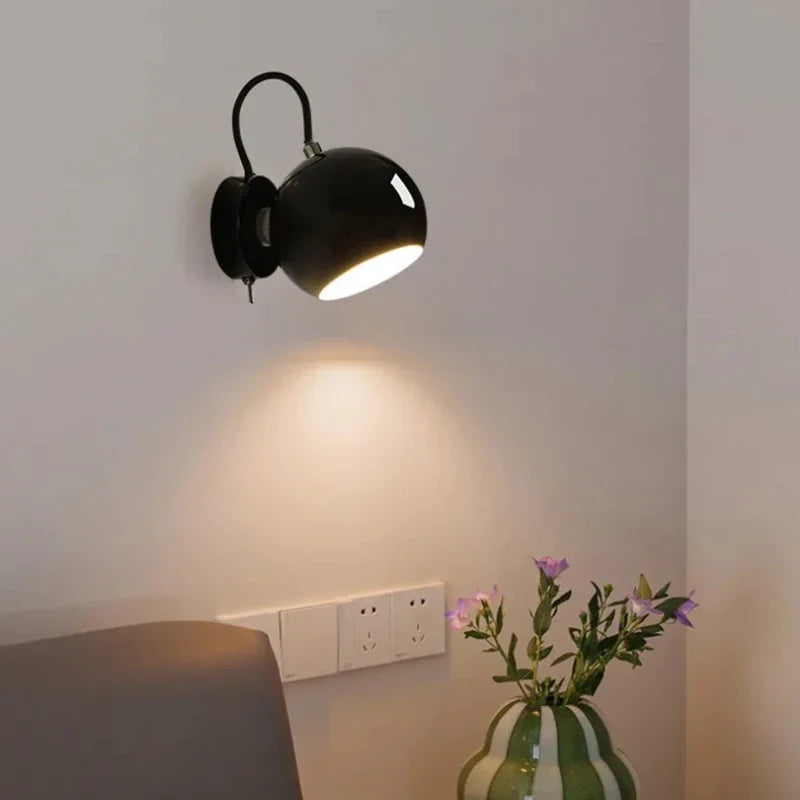Adjustable Dome Cream Wall Lamp for Modern Interiors