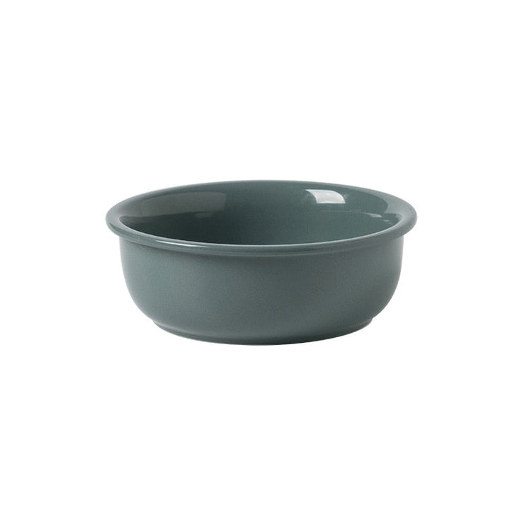 Ceramic Elevated Cat Bowl with Wooden Stand for Comfortable Feeding-Orizon Depot