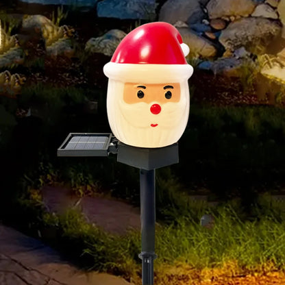 Christmas's Outdoor Solar Santa Claus & Snowman Lawn Light Decor