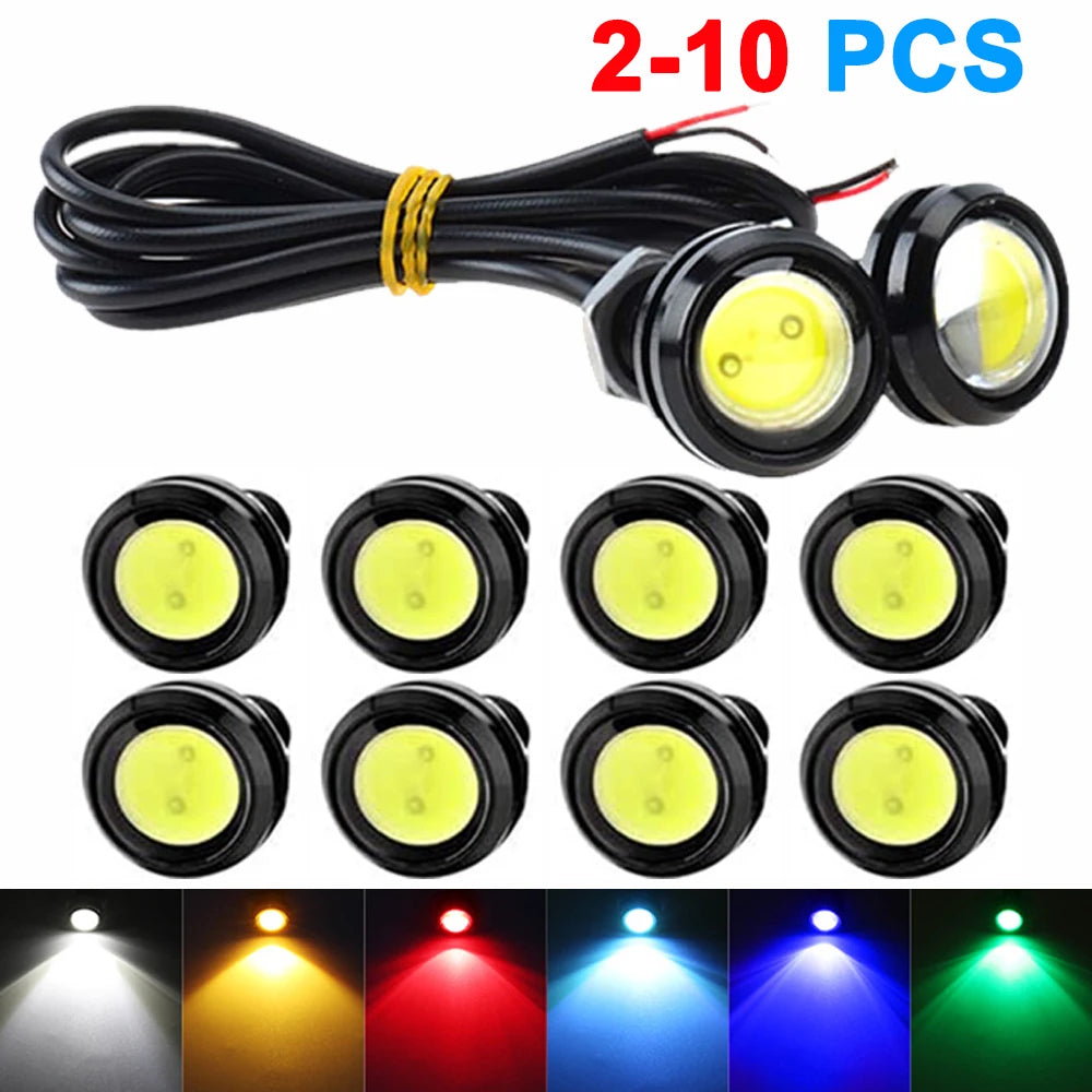 18MM COB LED Car Eagle Eye Lights 12V DRL Backup Marker Fog Lights