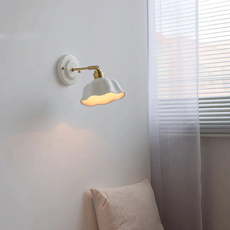 Vintage Cream Ceramic Wall Lamp | Elegant Lighting for Modern Homes