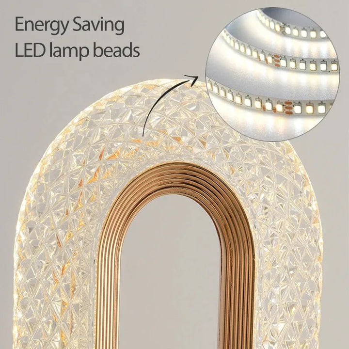3D Crystal LED Night Light | Rechargeable Touch Dimming Lamp