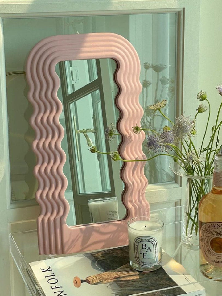 Wave Shock Retro Mirror - Stylish Reflective Decor for Any Space-Orizon Depot