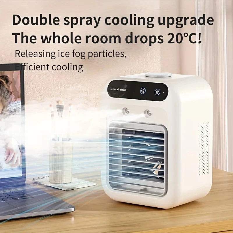 Portable Mini Cooling Fan with Water Tank and Battery