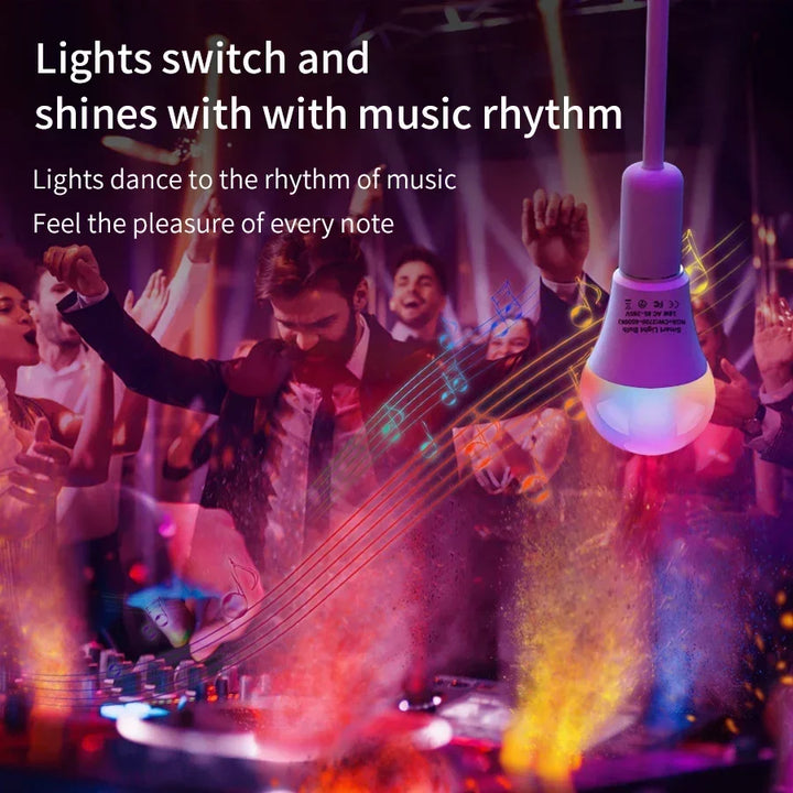 Smart WiFi RGB LED Light Bulbs with Voice Control
