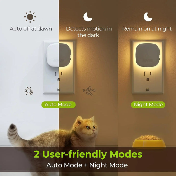 Dimmable Motion Sensor LED Night Light, 2 Pack