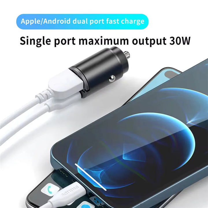 100W/200W PD QC3.0 Mini Car Charger