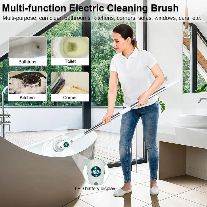 8-in-1 Multifunctional Electric Cleaning Brush - Wireless & Rotating-Orizon Depot