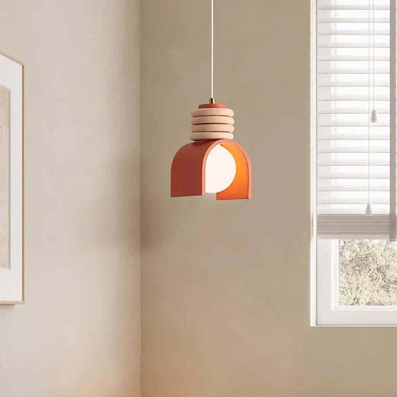 Japanese Minimalist Resin Pendant Light for Modern Interiors