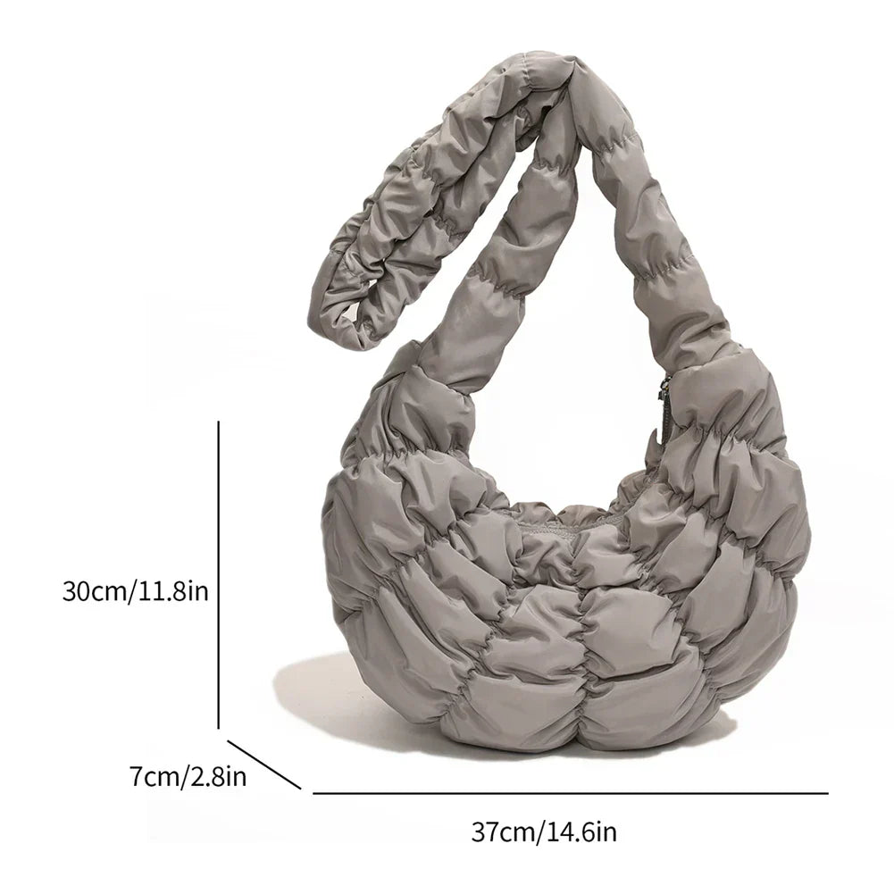 Puff Croissant Shoulder Bag - Stylish and Versatile Handbag-Orizon Depot