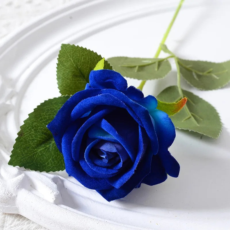 Realistic Velvet Silk Rose Bouquet - 20 Pieces-Orizon Depot