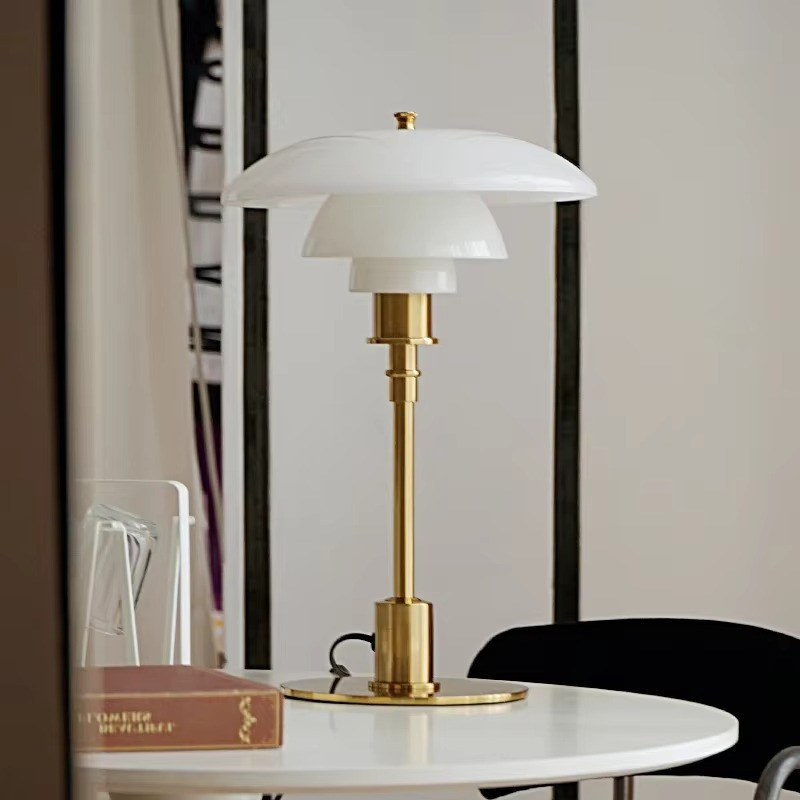Scandinavian Dimmable Table Lamp – Modern Danish Iron & Glass Design-Orizon Depot