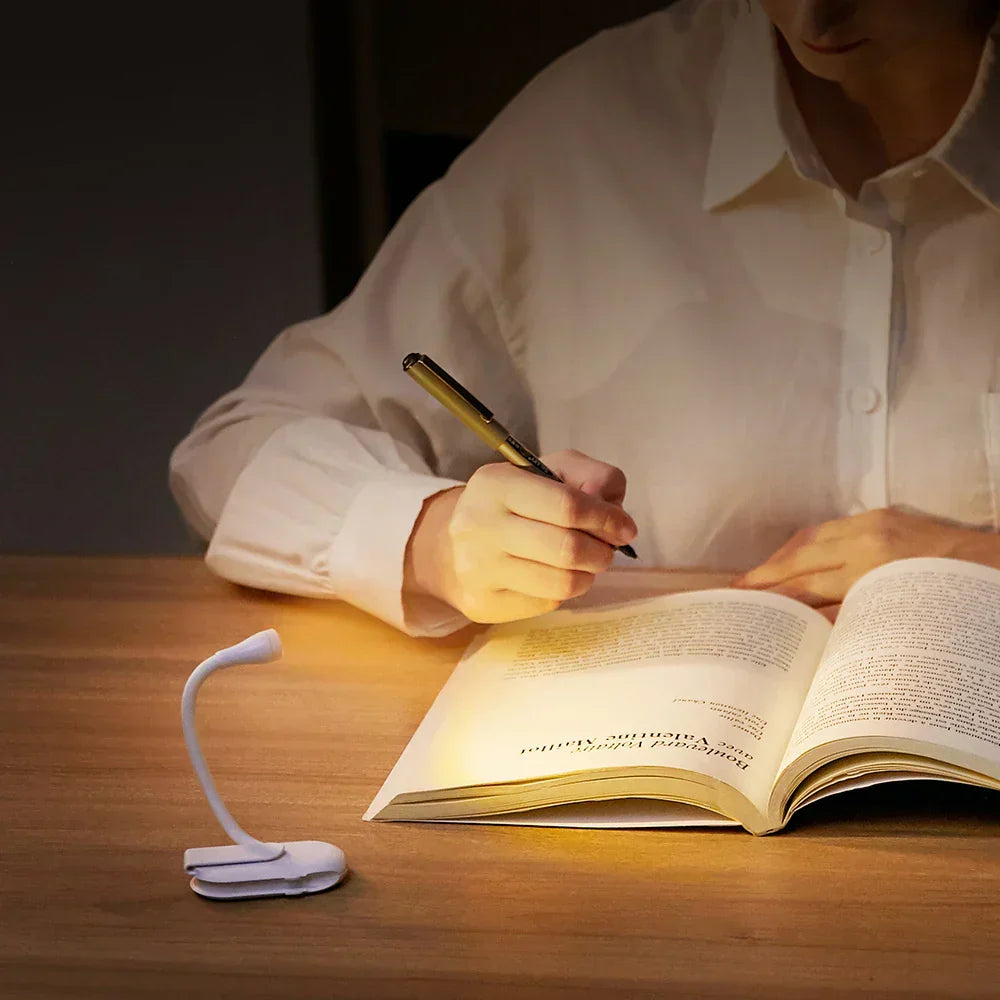 Portable Clip-On Mini Book Light - USB Rechargeable Dimmable LED Lamp-Orizon Depot