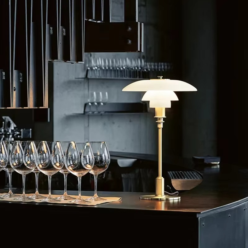 Scandinavian Dimmable Table Lamp – Modern Danish Iron & Glass Design-Orizon Depot