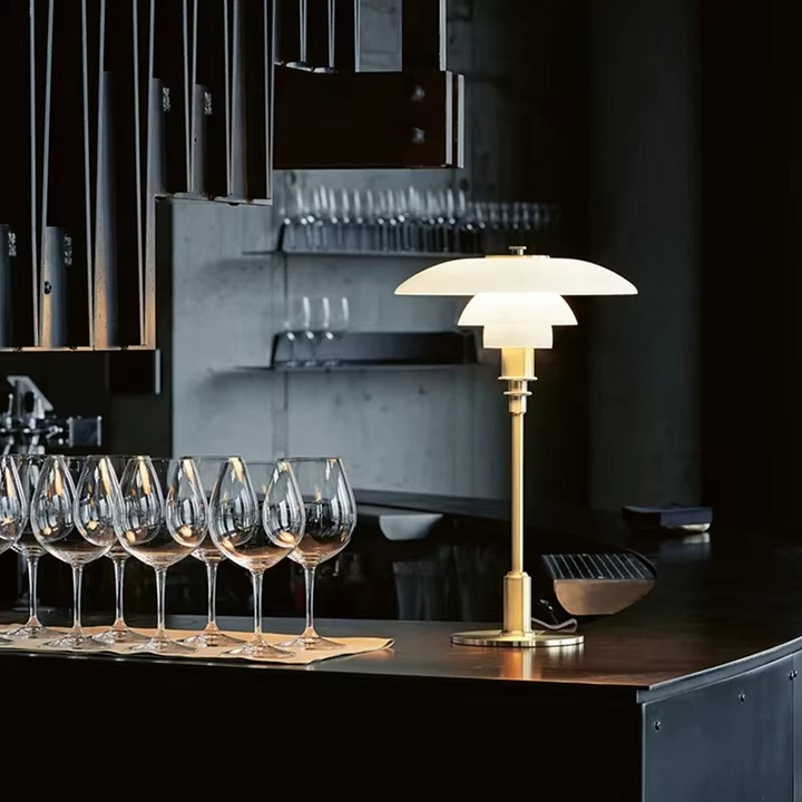 Scandinavian Dimmable Table Lamp – Modern Danish Iron & Glass Design-Orizon Depot