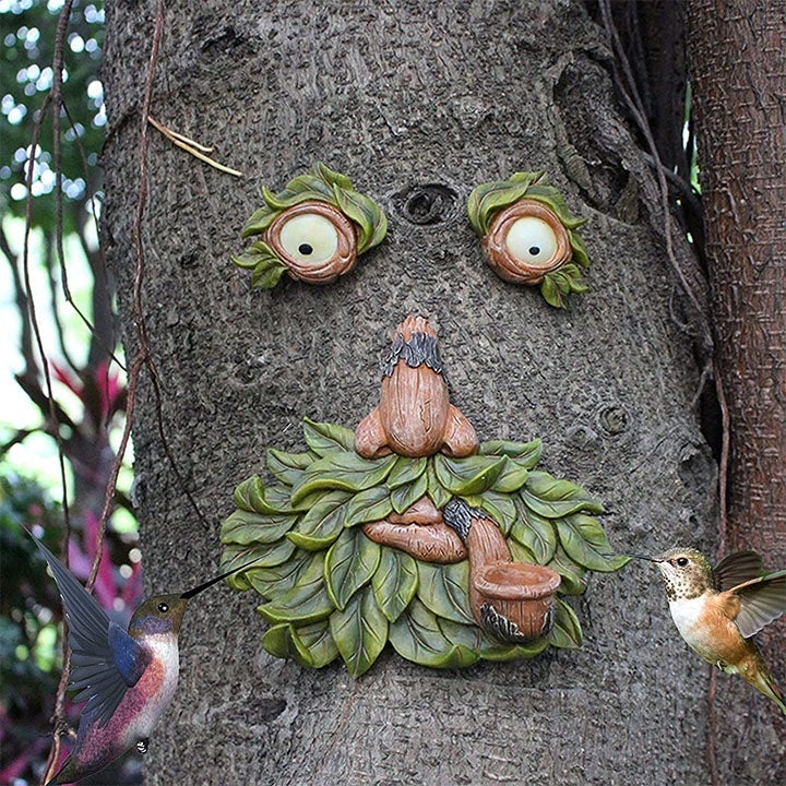Nature-Inspired Tree Face Bird Feeder Station for Outdoor Decor-Orizon Depot